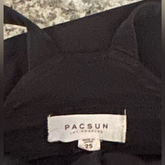 PacSun Black Leland Overalls Skinny Stretchy Denim Jeans Adjustable Size 25 - Picture 6 of 16